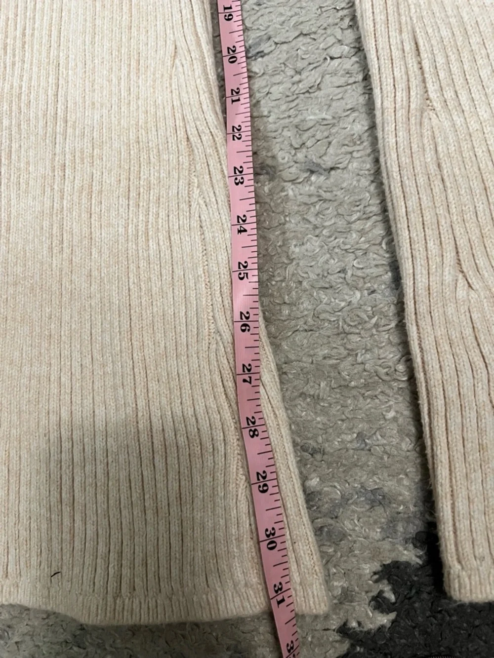 aerie Ribbed Wide-Leg Knit Pants in Light Beige - Picture 4 of 6